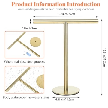 Stylish Stainless Steel Bathroom Hand Towel Holder Stand