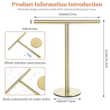 Stylish Stainless Steel Bathroom Hand Towel Holder Stand