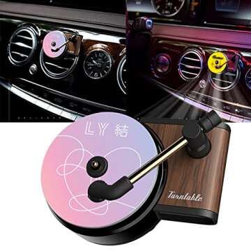 BTSS Car Vent Clip Aromatherapy Fragrance Diffuser, Air Diffusers Freshener, Car Record Player Desig...