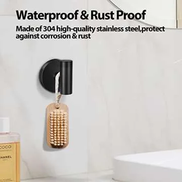 Stylish Kruodop Towel Hooks for Bathroom - 6 Pack