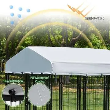 Spurgehom Large Dog Kennel for Outdoor Use - Heavy Duty