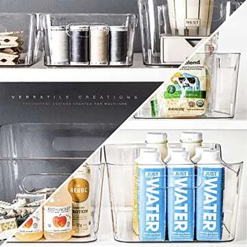 BINO Clear Storage Bin Organizer for Kitchen and Home