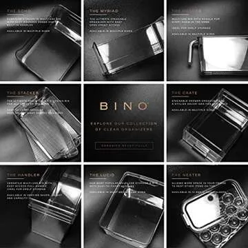 BINO Clear Storage Bin Organizer for Kitchen and Home