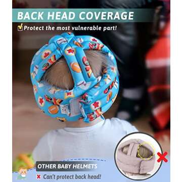 Simply Kids Baby Helmet for Crawling Walking I Baby Head Protector No Bumps and Soft Cushion Infant Baby Safety Headguard for Learning to Walk I Toddler Helmets 1-2 Years Old, 6-12 Months