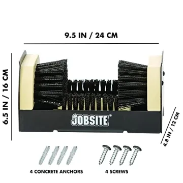 JobSite Boot Scrubber - The Original Shoe Scraper & Cleaner Brush (2 Pack)