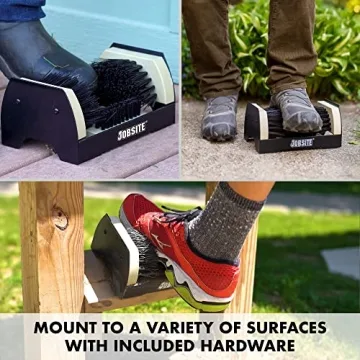 JobSite Boot Scrubber - The Original Shoe Scraper & Cleaner Brush (2 Pack)