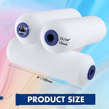 WORKPRO 12-Pack Foam Paint Roller Kit - Ideal for Cabinets and Furniture