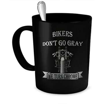 Bikers Coffee Mug. Bikers gift 11 oz. black