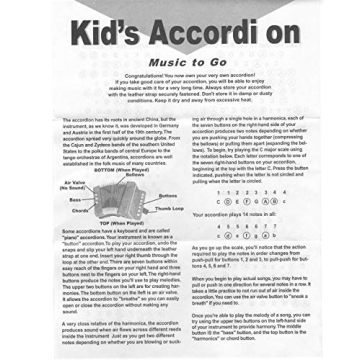 PowerTRC Kids 10-Key Accordion Musical Toy Ages 9-12