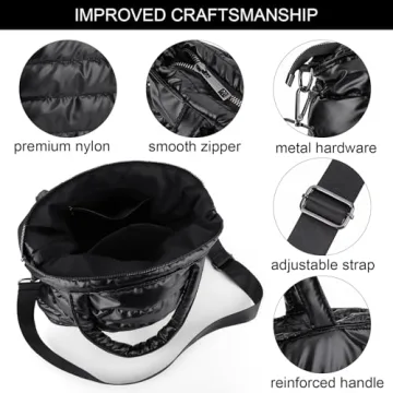 Stylish Lightweight Puffer Tote Bag for Women