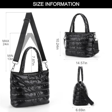 Stylish Lightweight Puffer Tote Bag for Women