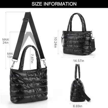 Stylish Lightweight Puffer Tote Bag for Women