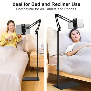 Affordable Adjustable Tablet Floor Stand for All Devices