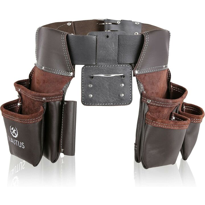 LAUTUS Leather Tool Belt - Adjustable & Durable