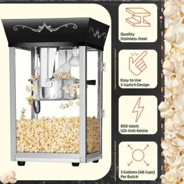 Great Northern Matinee Popcorn Machine 8oz Stainless-Steel