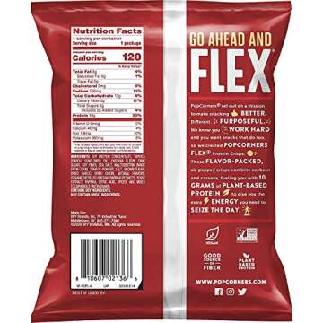 PopCorners Flex Protein Chips BBQ Vegan Gluten-Free Snacks