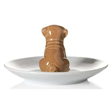 Beth Marie Luxury Boutique Pug Dog Ring Holder, Beautiful Ceramic Engagement and Wedding Ring Holder, Size: 4" W X 2.5" H X 4" D