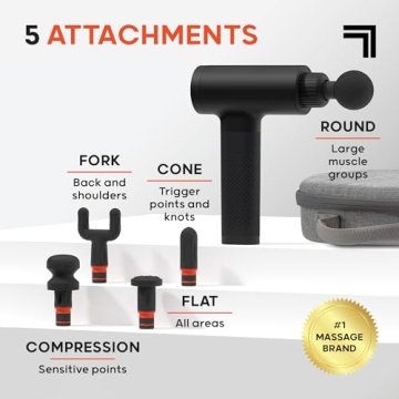 Sharper Image Powerboost Massage Gun Deep Tissue Recovery