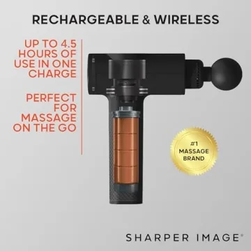 Sharper Image Powerboost Massage Gun Deep Tissue Recovery