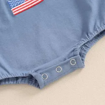 FYBITBO Baby 4th of July Bubble Romper USA Outfit