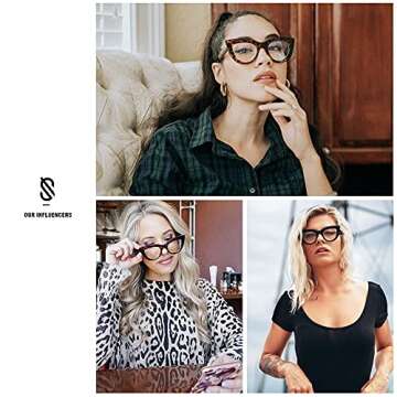 SOJOS Retro Cat Eye Sunglasses with Blue Light Protection