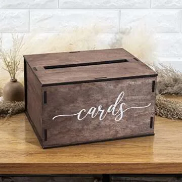 Rustic Wooden Wedding Card Box for Events and Decor