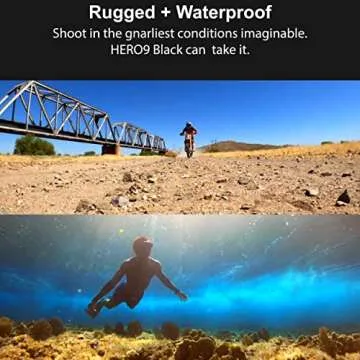 GoPro HERO9 Black + PNY Elite-X 64GB microSDHC Card Adapter-UHS - Waterproof Action Camera with Front LCD and Touch Rear Screens, 5K Ultra HD Video, 20MP Photos, 1080p Live Streaming, Webcam