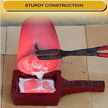 SIMOND Store 20-25 OZ(1 Kg) Troy Ounce Loaf Ingot Molds for Metal Molding Casting, Precious Metals Like Gold, Silver, Brass, Copper, Aluminium - Cast Iron Mold