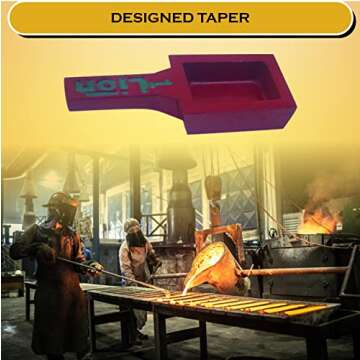 SIMOND Store 20-25 OZ(1 Kg) Troy Ounce Loaf Ingot Molds for Metal Molding Casting, Precious Metals Like Gold, Silver, Brass, Copper, Aluminium - Cast Iron Mold