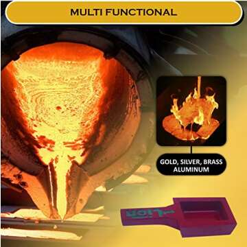 SIMOND Store 20-25 OZ(1 Kg) Troy Ounce Loaf Ingot Molds for Metal Molding Casting, Precious Metals Like Gold, Silver, Brass, Copper, Aluminium - Cast Iron Mold