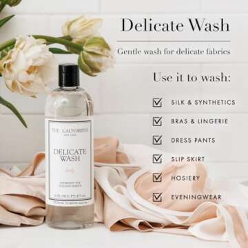 The Laundress Delicate Wash, Double Concentrated, Lady Scent, Detergent Delicate, Lingerie & Silk Detergent, Lingerie Wash, 16 Fl Oz