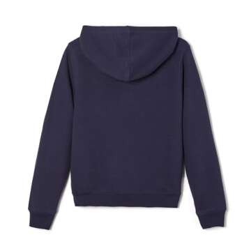 French Toast boys Fleece Hooded Sweatshirt School Uniform Coat, Navy, 14-16 US