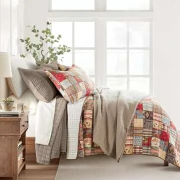 Levtex Home - Mills Waffle - King/Cal King Quilt Set - Cocoa Cotton Waffle - Quilt Size (106 x 92in.), Sham Size (36 x 20in.)