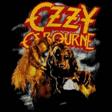 Ozzy Osbourne Bark at The Moon Mens Black Short Sleeve T Shirt 80s Rock Vintage Style Rock Graphic T...