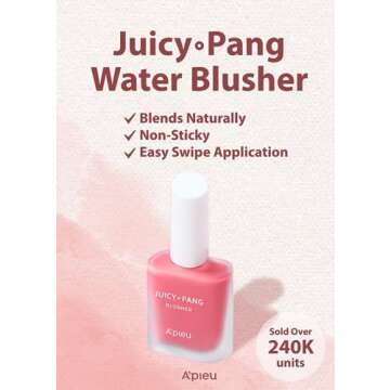 A'PIEU JUICY-PANG WATER BLUSHER (PK01 - I'm Strawberry) Korean Liquid Blush For Cheeks K Beauty Make...