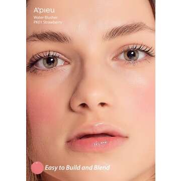 A'PIEU JUICY-PANG WATER BLUSHER (PK01 - I'm Strawberry) Korean Liquid Blush For Cheeks K Beauty Makeup