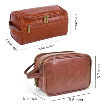 Personalized Leather Toiletry Bag for Men
