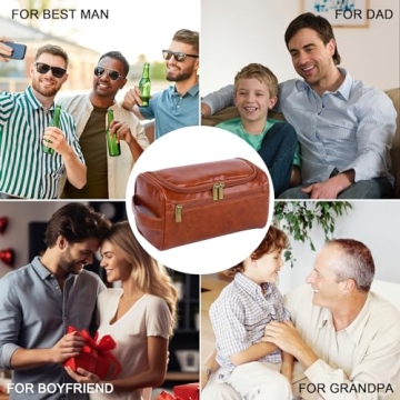 Personalized Leather Toiletry Bag for Men