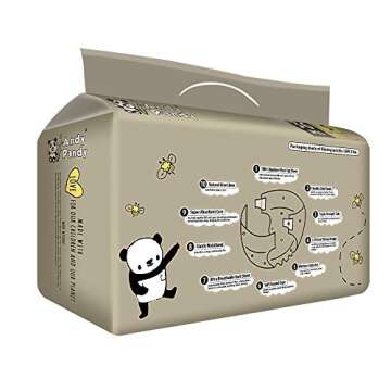 Andy Pandy Bamboo Disposable Diapers Small, White, 8-16 lbs, 36 Count