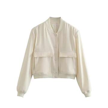 Megfie Cropped Women's Bomber Jacket for Stylish Outfits