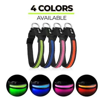 Balk Pets LED Dog Collar Stylish & High Visibility