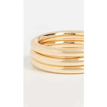 SHASHI Women's Triple Ring Set, Gold, 8