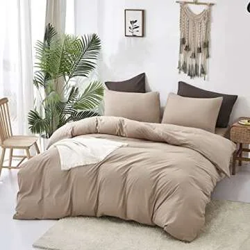 Houseri Taupe Comforter Set Queen - Cozy Elegance for All Ages