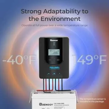 Renogy Rover 30A 12V/24V Auto DC Input MPPT Solar Charge Controller Parameter Adjustable LCD Display Solar Panel Regulator fit for Gel Sealed Flooded and Lithium Battery, Rover 30A,Black