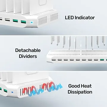 Unitek 96W 10-Port USB Charging Dock for Fast Charging