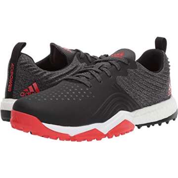adidas Men's Adipower 4ORGED S Golf Shoe, core Black/red/FTWR White, 11.5 M US