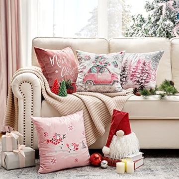 Velvet Christmas Pillow Covers Set Perfect for Holidays