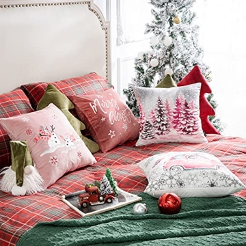 Velvet Christmas Pillow Covers Set Perfect for Holidays
