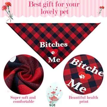 Stylish Plaid Dog Bandanas - Cute Accessories for Pets