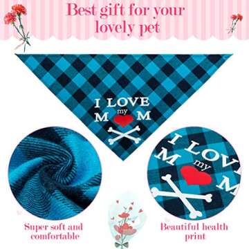 Stylish Plaid Dog Bandanas - Cute Accessories for Pets